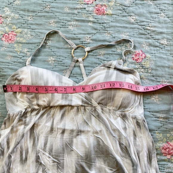 NWT INC International Concepts Gray White Padded Halter Top Size Medium - Picture 7 of 8